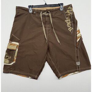 Vtg Redsand Board Shorts Mens 36 11" Camo Cargo Style Pocket Swim Trunks Y2K